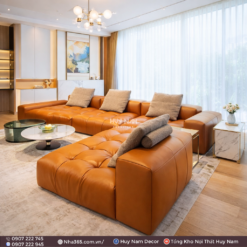 Sofa Hiện Đại SF-2108 Cao Cấp | Sofa Da Nappa Chống Cào, Xoá Mực - Ảnh 3