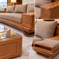 SOFA VĂNG CHÂN THUYỀN GỖ HƯƠNG ĐÁ - Ảnh 3